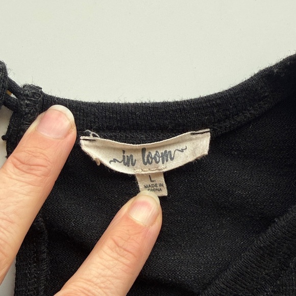 In Loom black short sleeve pant jumpsuit Large - Picture 3 of 8